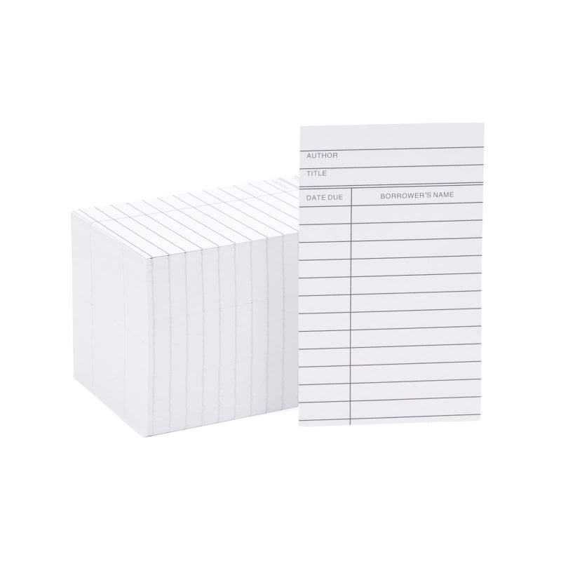 Sustainable Greetings Library Checkout Cards, Due Date Note Cards for Record Keeping (3x5 in, 250 Pack) - Image 1